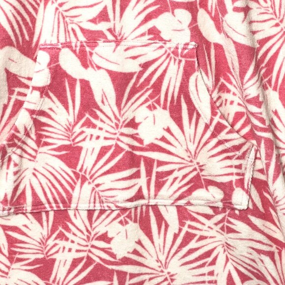 Girls Lands End Pink & Cream Tropical Print Tunic Hooded BeachCoverup Size Large - Picture 3 of 9